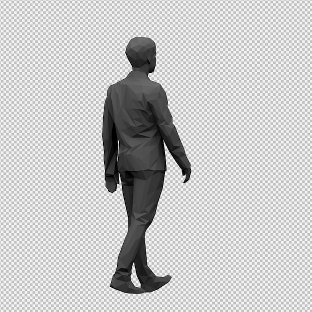 PSD 等尺性男性3 dレンダリング