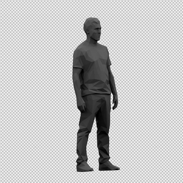 PSD 等尺性男性3 dレンダリング