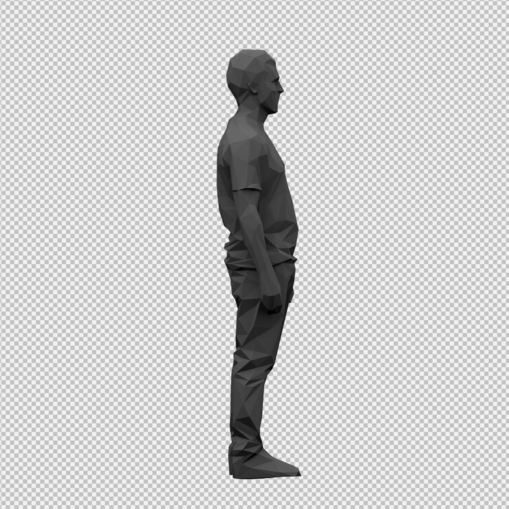 PSD изометрические мужской 3d визуализации