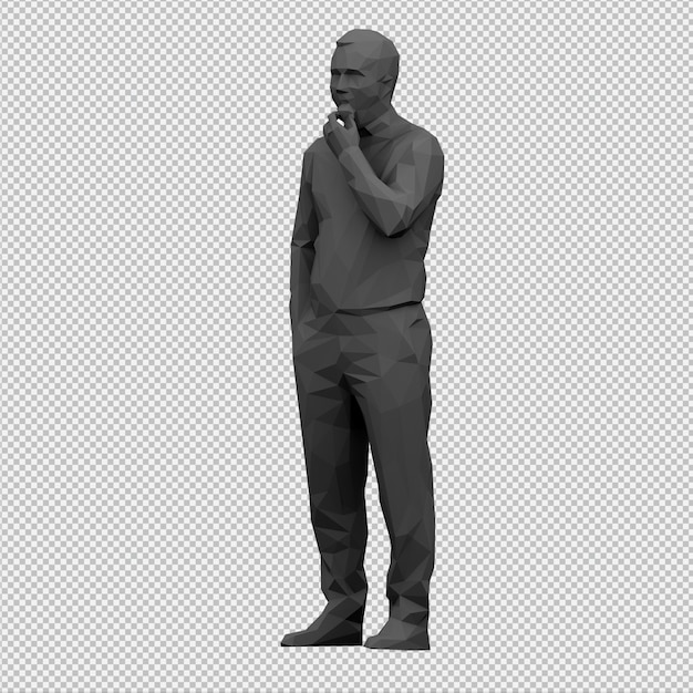 PSD 等尺性男性3 dレンダリング