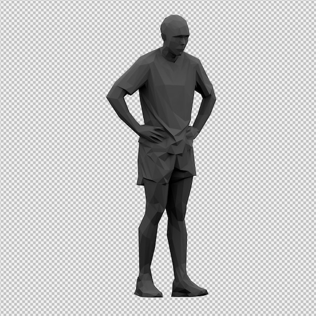 PSD 等尺性男性3 dレンダリング