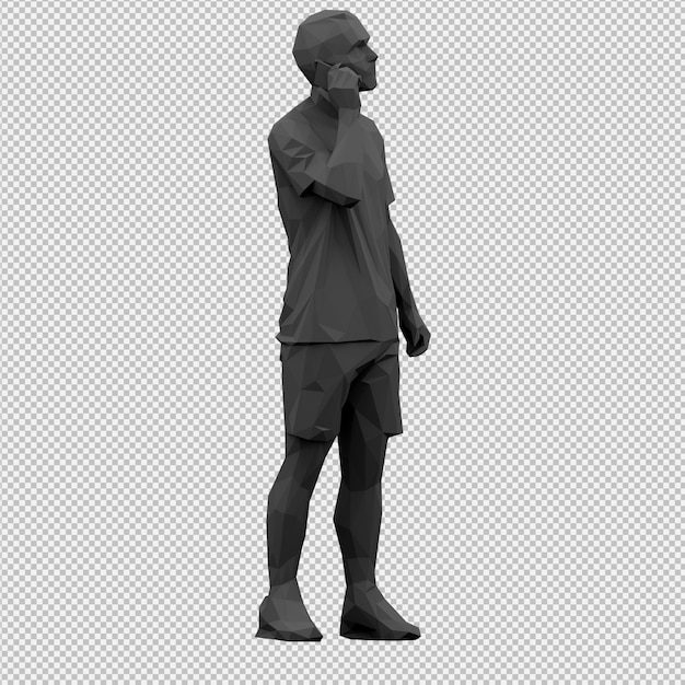 PSD 等尺性男性3 dレンダリング