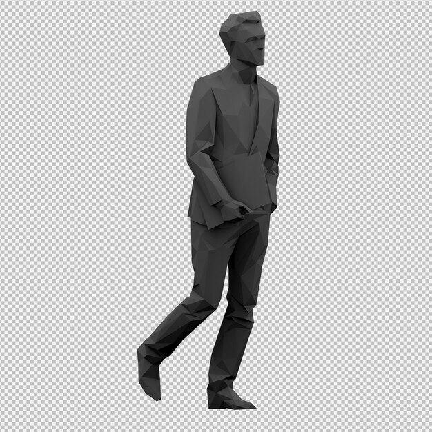 PSD 等尺性男性3 dレンダリング