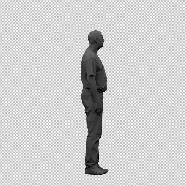 PSD 等尺性男性3 dレンダリング