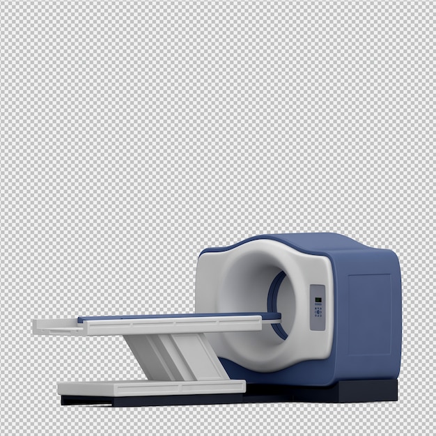 Isometric medical equipment 3d render