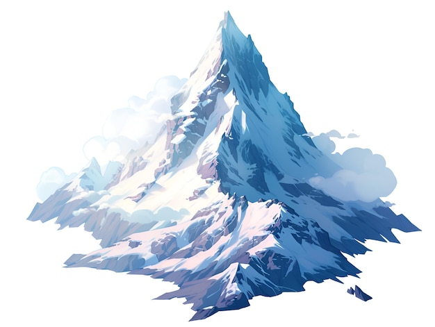 PSD isometric mountain cutout