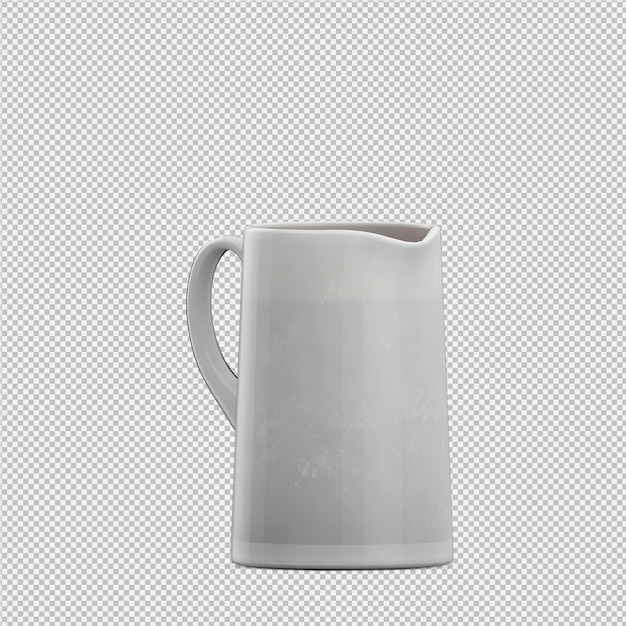 PSD isometric mug 3d render