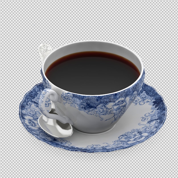 PSD isometric mug 3d render