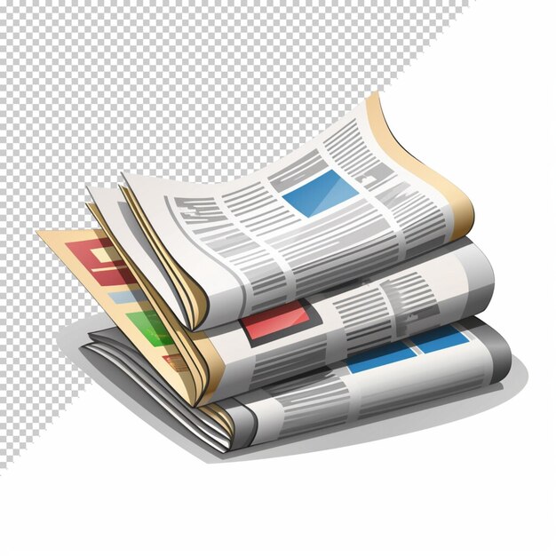 PSD isometric newspaper