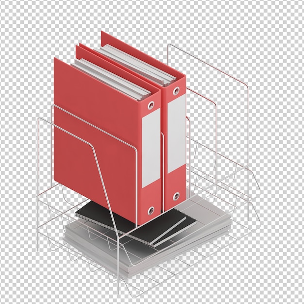 Isometric office accessories