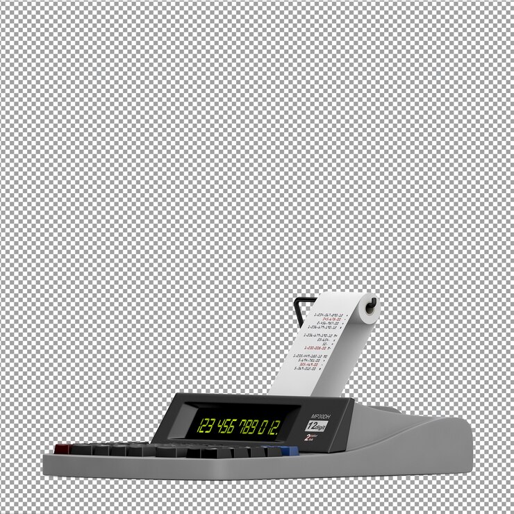 PSD isometric office equipment 3d render