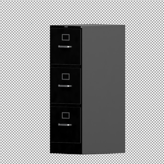 PSD isometric office equipment 3d render