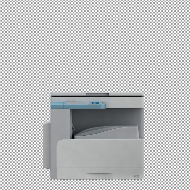 PSD isometric office equipment 3d render