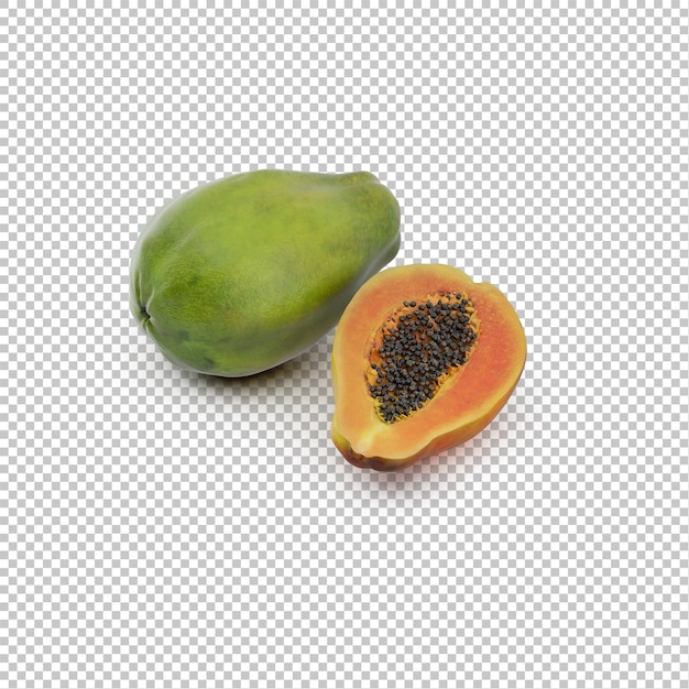 PSD isometric papaya