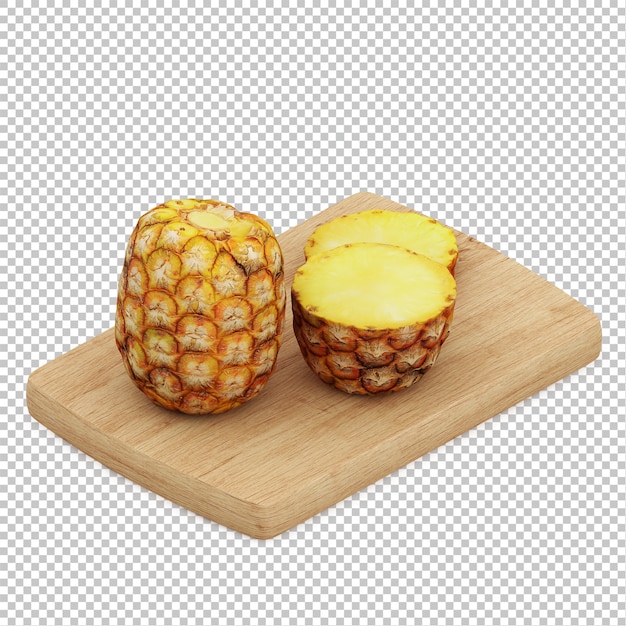PSD isometric pineapples