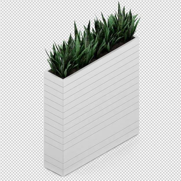 PSD isometric plant 3d rendering