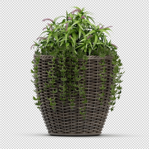 PSD isometric plant 3d rendering