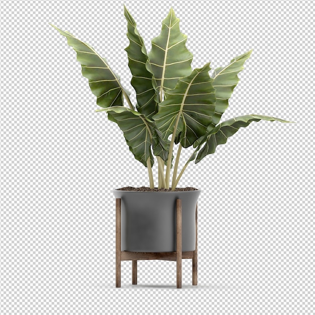 PSD isometric plant 3d rendering