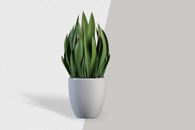 Isometric plant 3d rendering