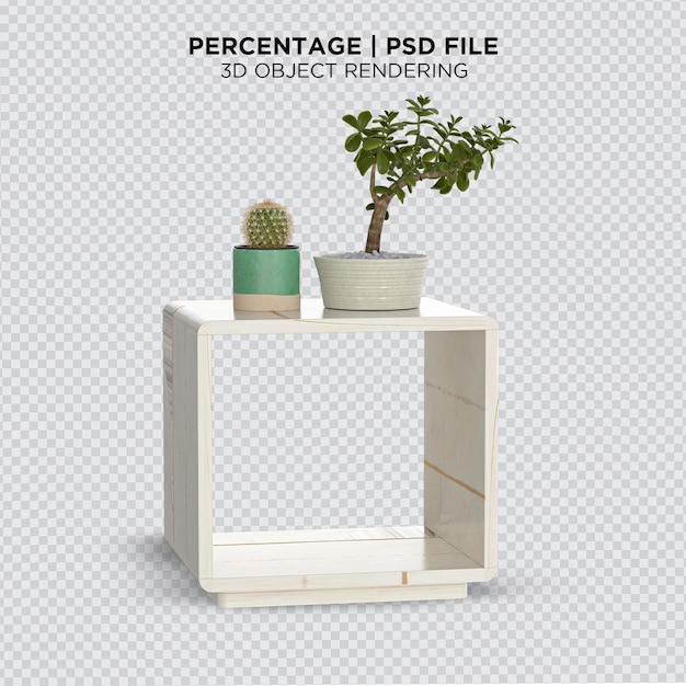 Isometric plant 3d rendering