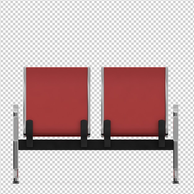 PSD isometric public chairs