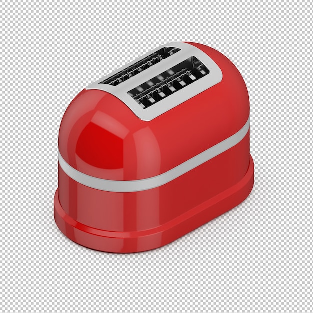 PSD isometric red toaster