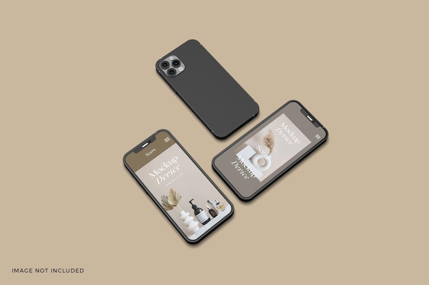 Isometric responsive devices screen mockup