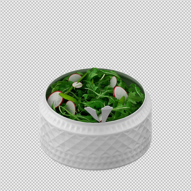 Isometric salat 3d render