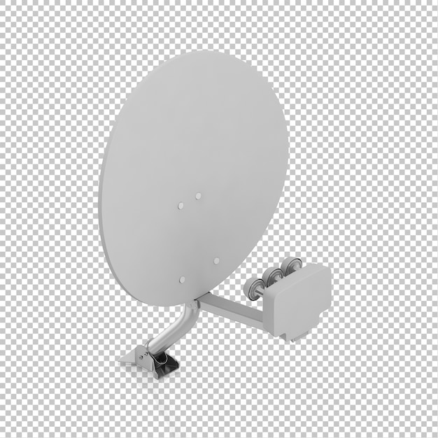 Isometric satellite dish