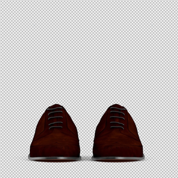 PSD isometric shoes 3d isolated render