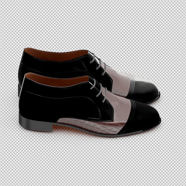 Isometric shoes 3D isolated render