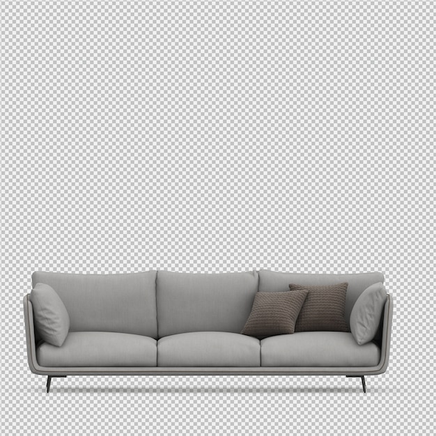 Isometric Sofa 3d Isolated Render