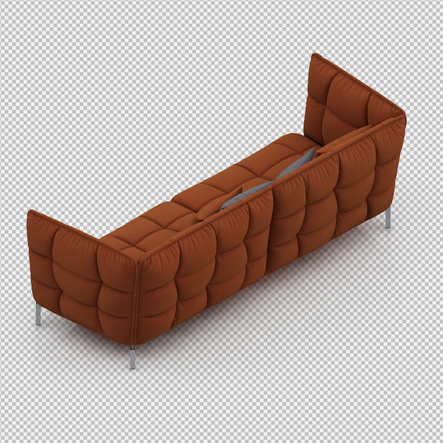 Isometric Sofa 3d Izolowane Renderowania