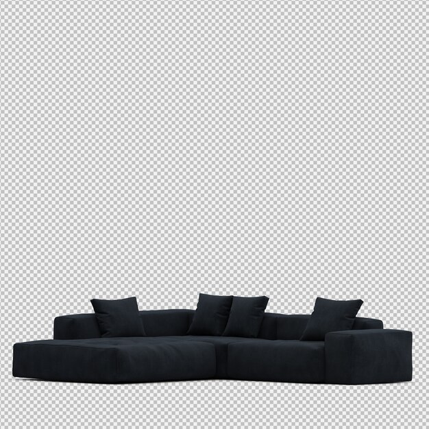 Isometric Sofa 3d Izolowane Renderowania