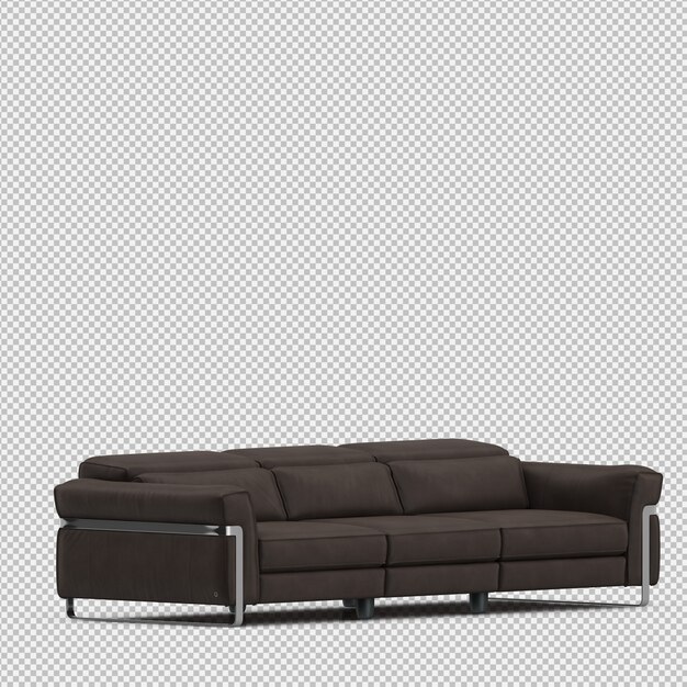 Isometric Sofa 3D izolowane renderowania