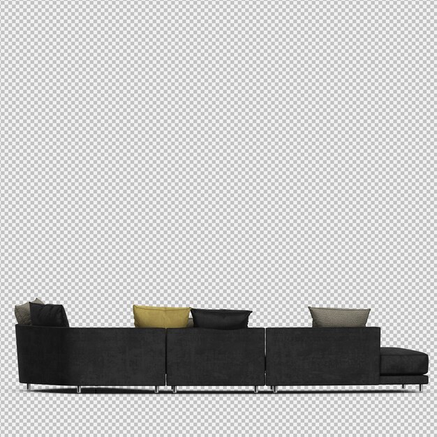 Isometric Sofa 3d Izolowane Renderowania