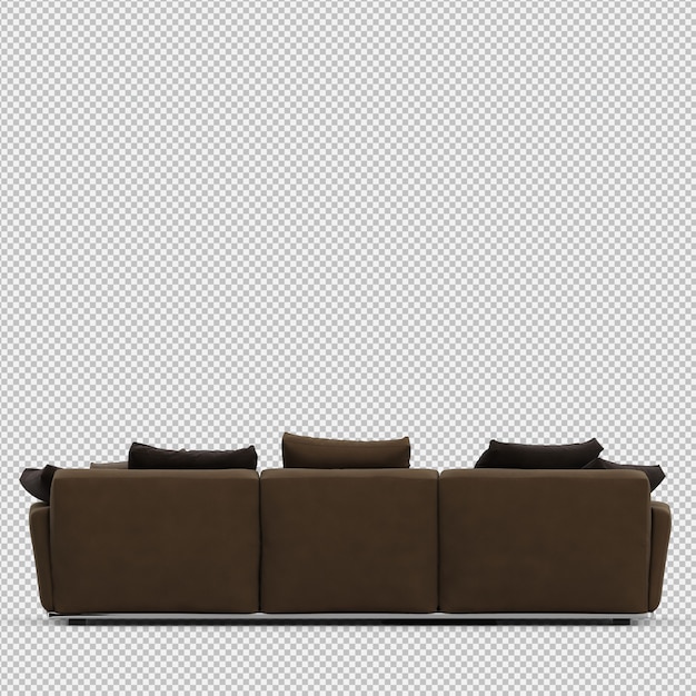 Isometric Sofa 3D izolowane renderowania