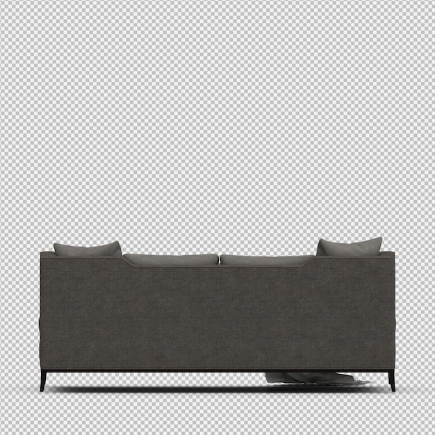 Isometric Sofa 3D izolowane renderowania