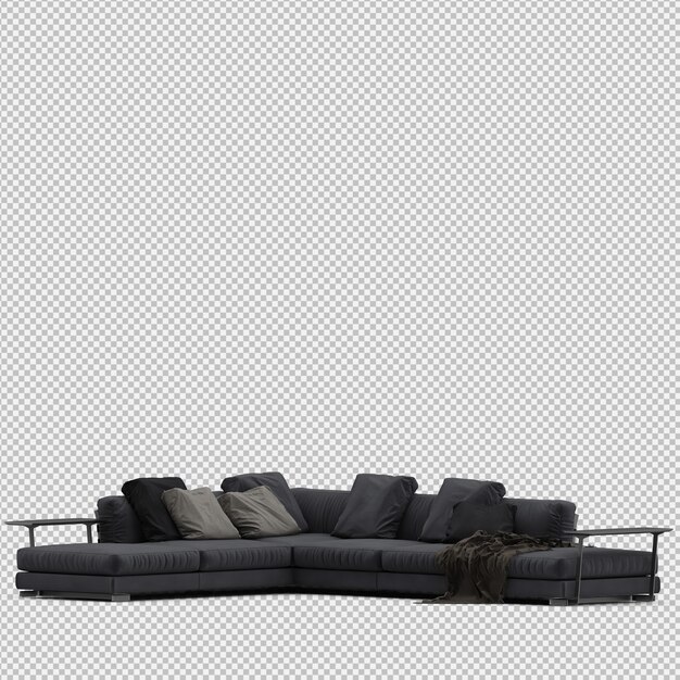 Isometric Sofa 3d Izolowane Renderowania