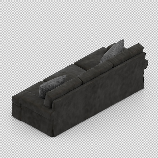 Isometric Sofa 3D izolowane renderowania