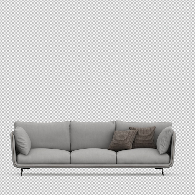 PSD isometric sofa 3d izolowane renderowania