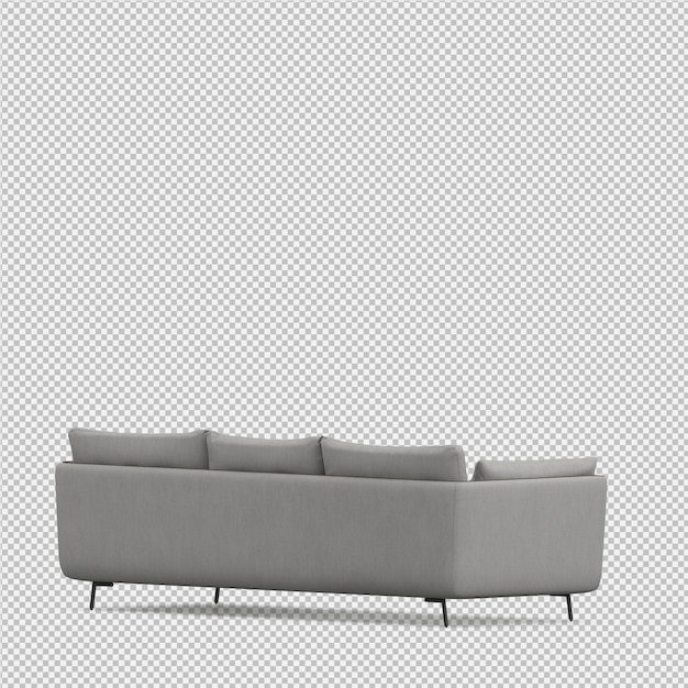Isometric Sofa 3D izolowane renderowania