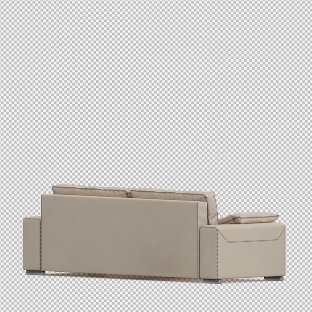 Isometric Sofa 3D izolowane renderowania