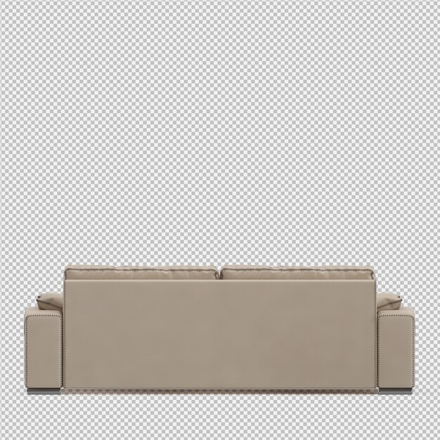 Isometric Sofa 3D izolowane renderowania