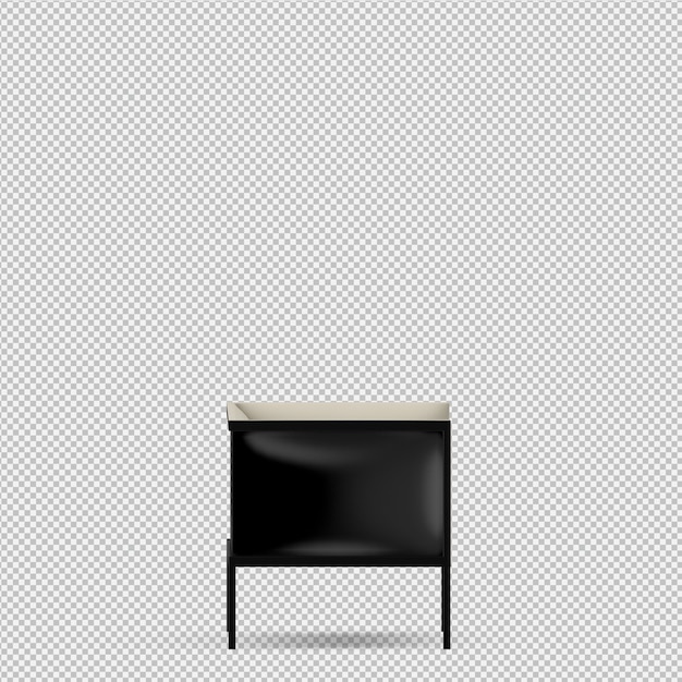 Isometric sofa 3d render