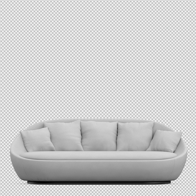 Isometric sofa 3d render