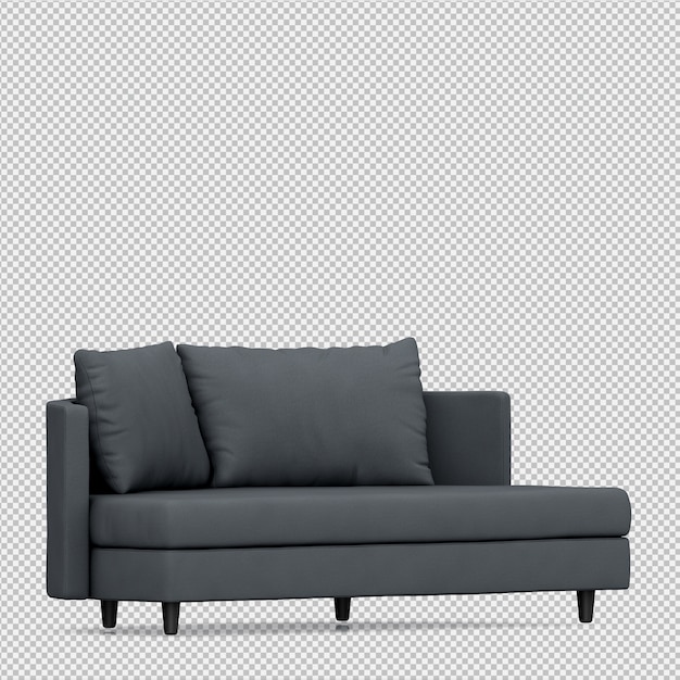 Isometric sofa 3d render