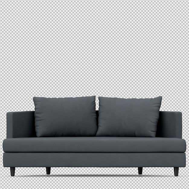 PSD Изометрические диван 3d визуализации