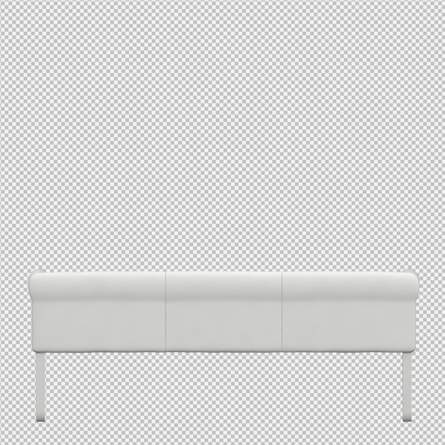 Isometric sofa 3d render