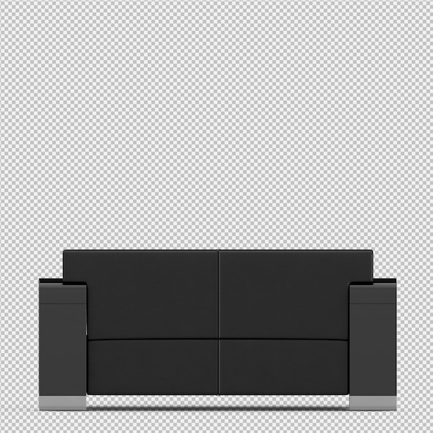 Isometric sofa 3D render